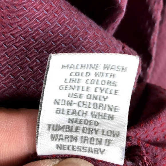 JB Holt Shirt Maroon Textured Athletic Fit Collared Button Down Size X Large - Picture 10 of 12